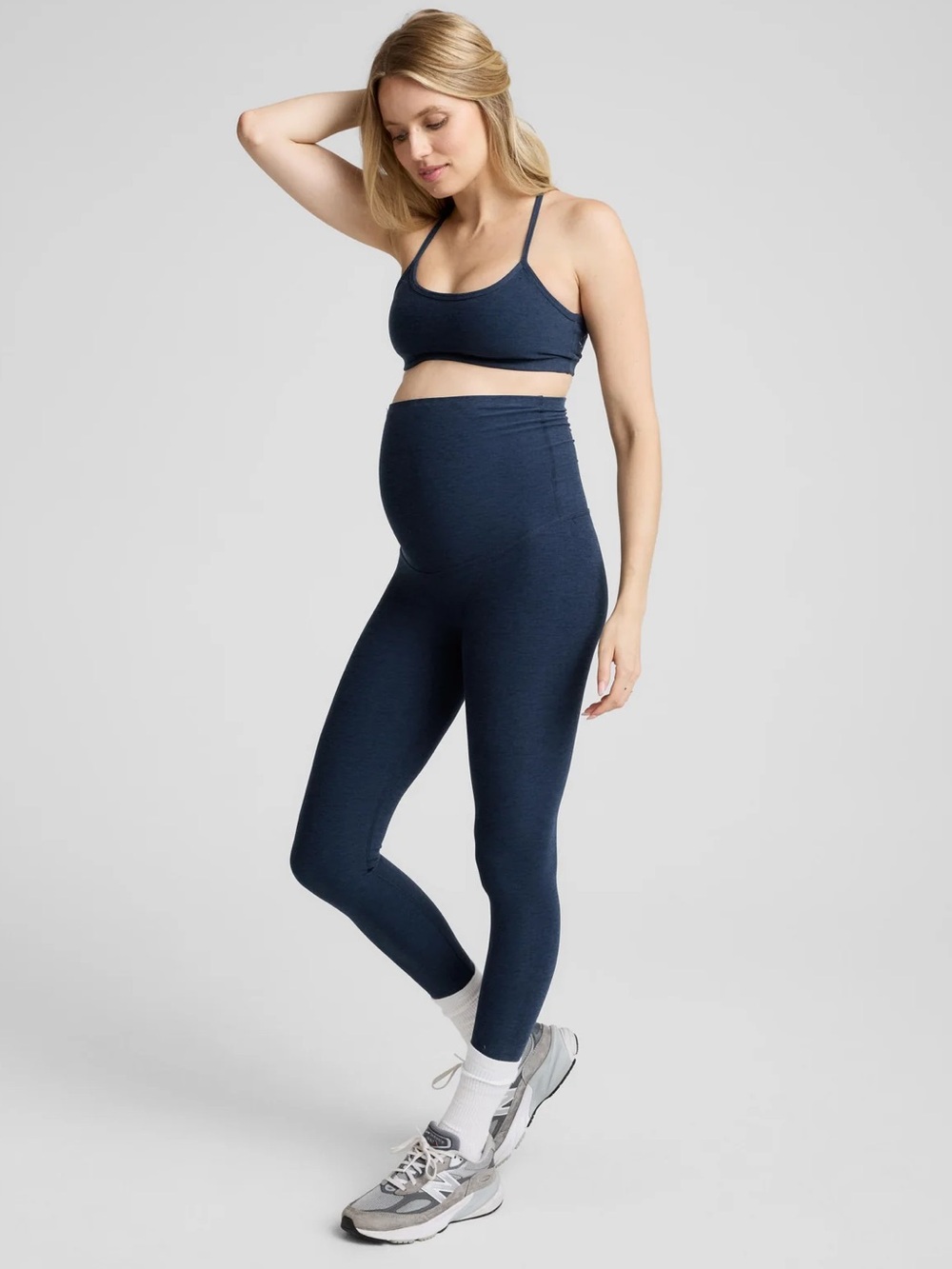 Beyond Yoga Spacedye Love the Bump Midi Maternity Legging in Nocturnal Navy - Picture 16 of 16